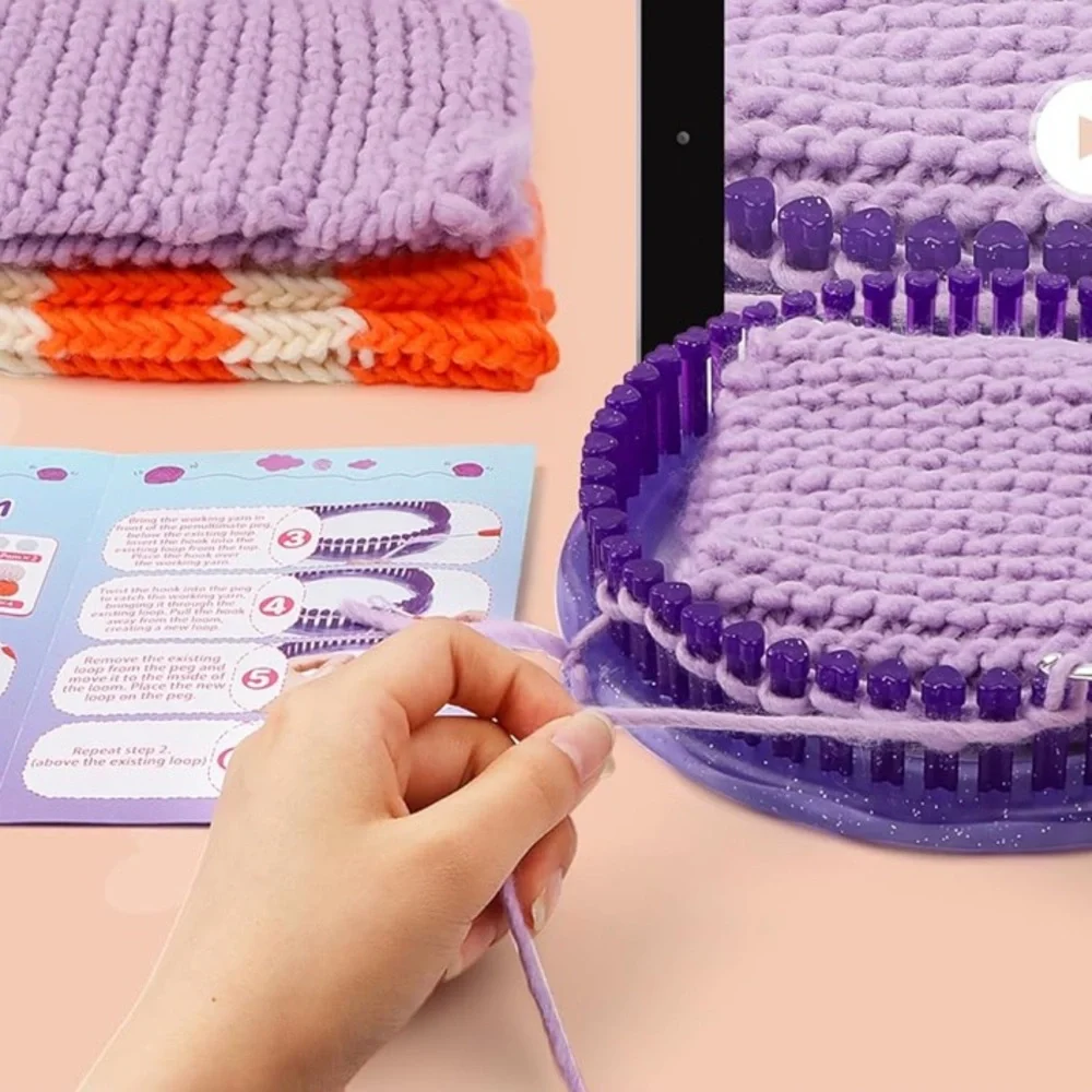 QXHOL  Knit Hat Scarf Knitting Loom Kit - DIY Craft Kit for Beginner new in box